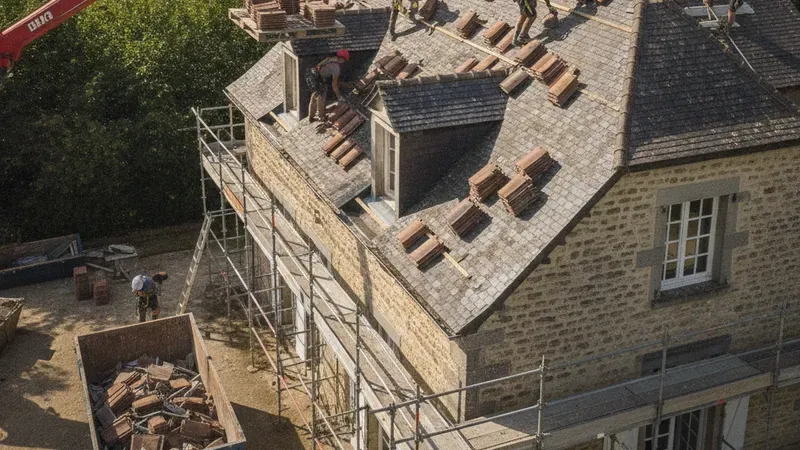 Rénovation thermique par l'extérieur d'une maison individuelle